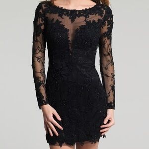 Dave & Johnny Lace Sequin Bodycon Mini Dress